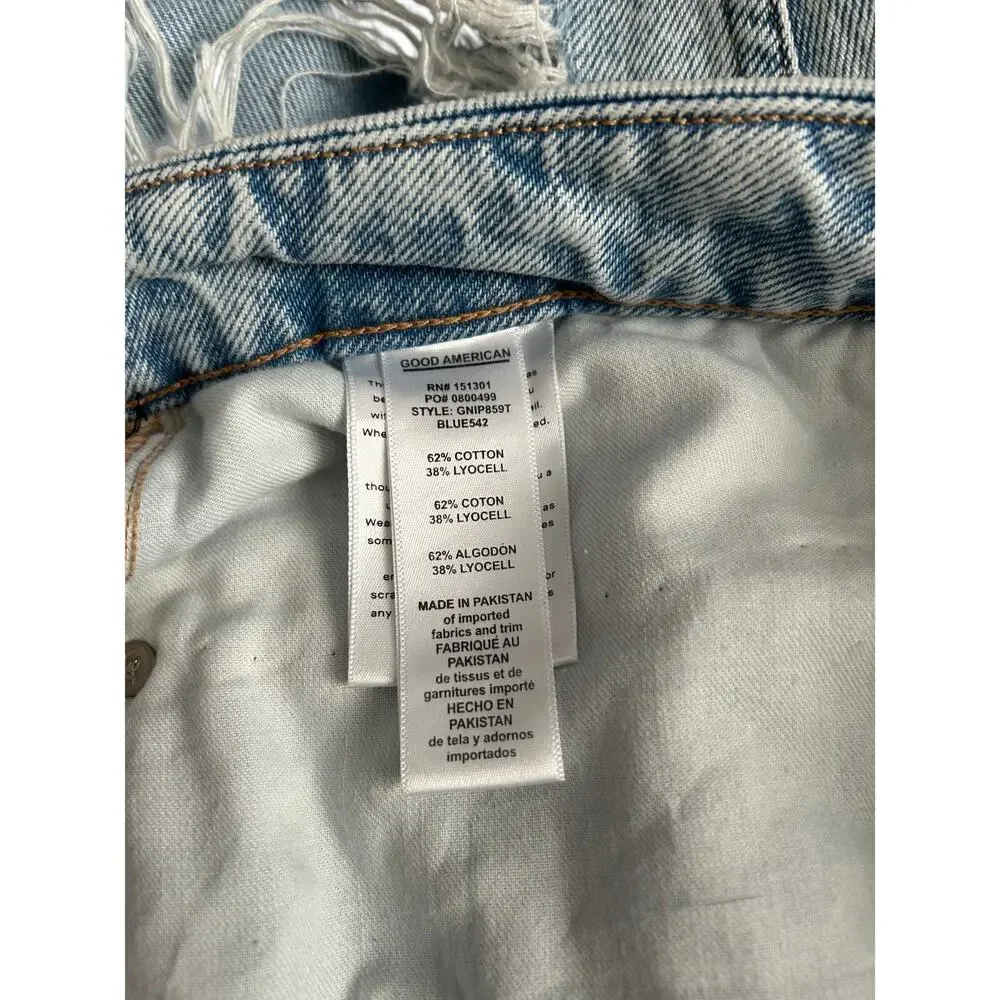 Good American Relaxed Distressed Jeans Size 16 - Picture 6 of 6